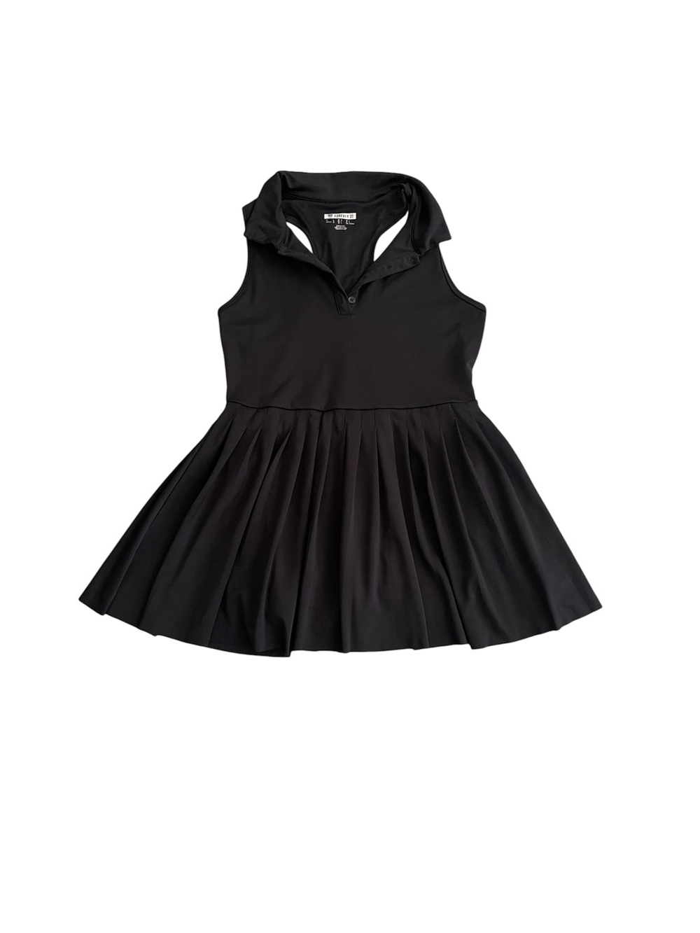 Forever 21 black v-neck polo tennis mini dress - large